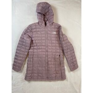 The North Face Girls Thermoball Insulated Hooded Parka Jacket Lilac Size